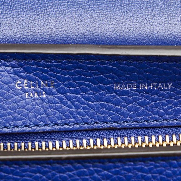 CELINE Blue Leather Shoulder Bag - Picture 7 of 8